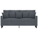 vidaXL kétszemélyes sötétszürke bársony kanapé 140 cm