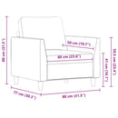vidaXL fekete műbőr kanapéfotel 60 cm