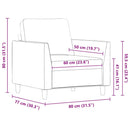 vidaXL bordó műbőr kanapéfotel 60 cm