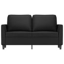 vidaXL 2 személyes fekete műbőr kanapé 120 cm