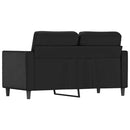 vidaXL 2 személyes fekete műbőr kanapé 120 cm