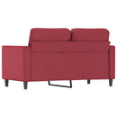 vidaXL 2 személyes bordó műbőr kanapé 120 cm