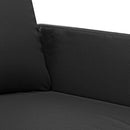 vidaXL 2 személyes fekete műbőr kanapé 140 cm