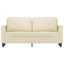 vidaXL 2 személyes krémszínű műbőr kanapé 140 cm
