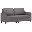vidaXL 2 személyes szürke műbőr kanapé 140 cm