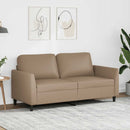 vidaXL 2 személyes cappuccino színű műbőr kanapé 140 cm