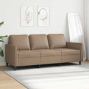 vidaXL 3 személyes cappuccino színű műbőr kanapé 180 cm