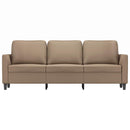 vidaXL 3 személyes cappuccino színű műbőr kanapé 180 cm