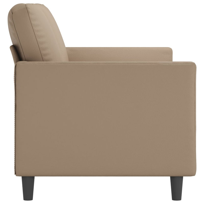 vidaXL 3 személyes cappuccino színű műbőr kanapé 180 cm