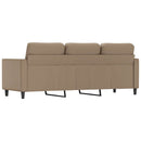 vidaXL 3 személyes cappuccino színű műbőr kanapé 180 cm