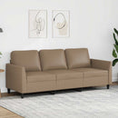 vidaXL 3 személyes cappuccino színű műbőr kanapé 180 cm