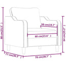 vidaXL krémszínű szövet kanapéfotel 60 cm