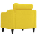 vidaXL világossárga szövet kanapéfotel 60 cm