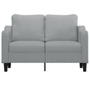 vidaXL kétszemélyes világosszürke szövetkanapé 120 cm