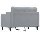 vidaXL kétszemélyes világosszürke szövetkanapé 120 cm