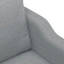 vidaXL kétszemélyes világosszürke szövetkanapé 120 cm