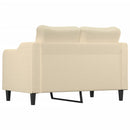 vidaXL kétszemélyes krémszínű szövetkanapé 120 cm