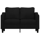 vidaXL kétszemélyes fekete szövetkanapé 120 cm