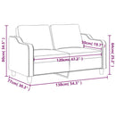 vidaXL kétszemélyes fekete szövetkanapé 120 cm
