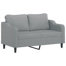 vidaXL kétszemélyes világosszürke szövetkanapé 140 cm