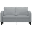 vidaXL kétszemélyes világosszürke szövetkanapé 140 cm