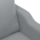 vidaXL kétszemélyes világosszürke szövetkanapé 140 cm