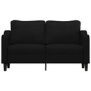 vidaXL kétszemélyes fekete szövetkanapé 140 cm