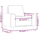 vidaXL világosszürke szövet kanapéfotel 60 cm