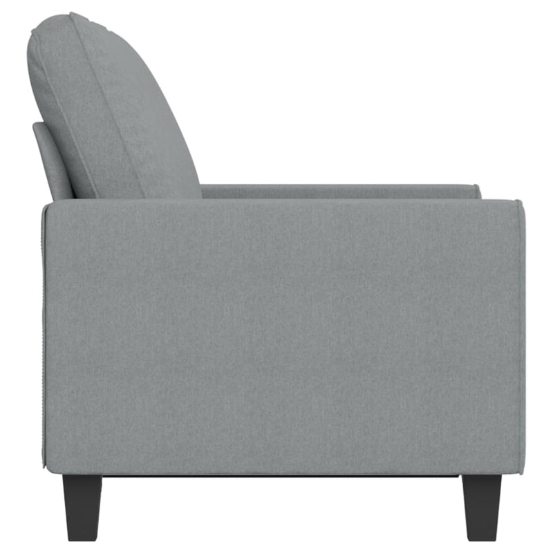 vidaXL kétszemélyes világosszürke szövetkanapé 120 cm