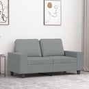 vidaXL kétszemélyes világosszürke szövetkanapé 120 cm