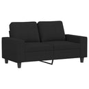 vidaXL kétszemélyes fekete szövetkanapé 120 cm