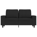 vidaXL kétszemélyes fekete szövetkanapé 120 cm