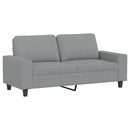vidaXL kétszemélyes világosszürke szövetkanapé 140 cm