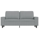 vidaXL kétszemélyes világosszürke szövetkanapé 140 cm