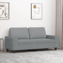 vidaXL kétszemélyes világosszürke szövetkanapé 140 cm