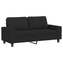 vidaXL kétszemélyes fekete szövetkanapé 140 cm