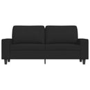 vidaXL kétszemélyes fekete szövetkanapé 140 cm