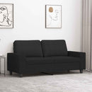 vidaXL kétszemélyes fekete szövetkanapé 140 cm