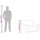 vidaXL kávészínű műbőr kanapéfotel 60 cm