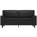 vidaXL 2 személyes fekete műbőr kanapé 120 cm