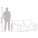 vidaXL 2 személyes fekete műbőr kanapé 120 cm