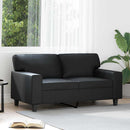 vidaXL 2 személyes fekete műbőr kanapé 120 cm