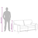 vidaXL 2 személyes szürke műbőr kanapé 120 cm