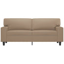 vidaXL 2 személyes cappuccino színű műbőr kanapé 140 cm
