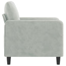 vidaXL világosszürke bársony kanapéfotel 60 cm
