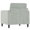 vidaXL világosszürke bársony kanapéfotel 60 cm