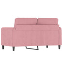 vidaXL kétszemélyes rózsaszín bársony kanapé 120 cm