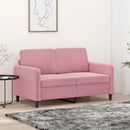 vidaXL kétszemélyes rózsaszín bársony kanapé 120 cm