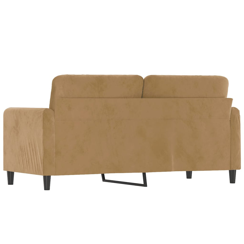 vidaXL kétszemélyes barna bársony kanapé 140 cm