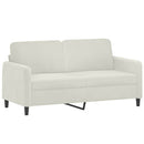 vidaXL kétszemélyes krémszínű bársony kanapé 140 cm